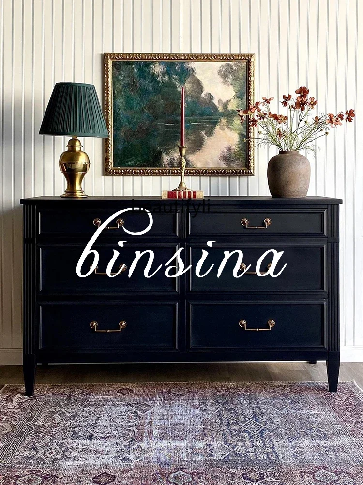Solid Wood Storage Neoclassical Chest of Drawers/Multifunctional Cabinet Storage Entrance Cabinet
Solid Wood Storage Neoclassical Chest of Drawers/Multifunctional Cabinet Storage Entrance Cabinet