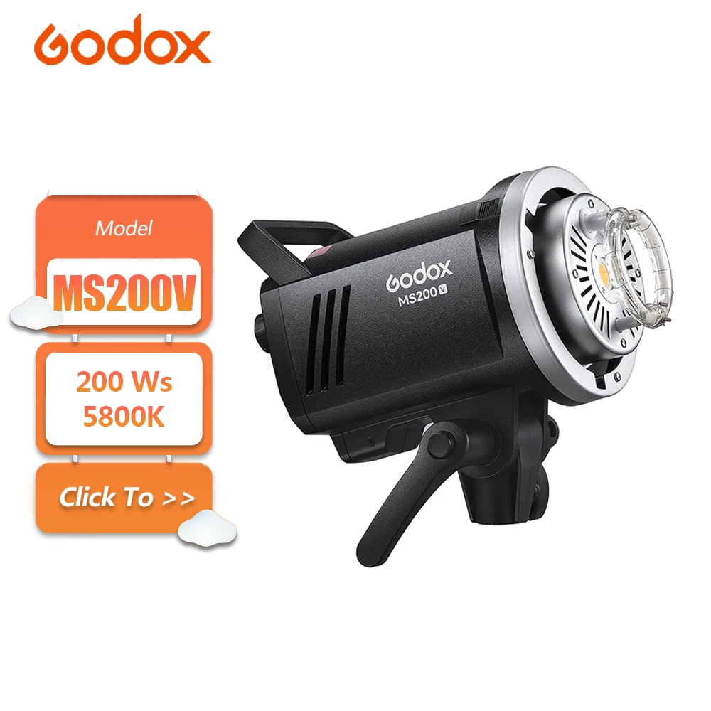 Godox MS200V 200Ws 5800K Studio Strobe Bowens Mount Flash Monolight with LCD Display for Portrait Wedding Photography Flash
Godox MS200V 200Ws 5800K Studio Strobe Bowens Mount Flash Monolight with LCD Display for Portrait Wedding Photography Flash
