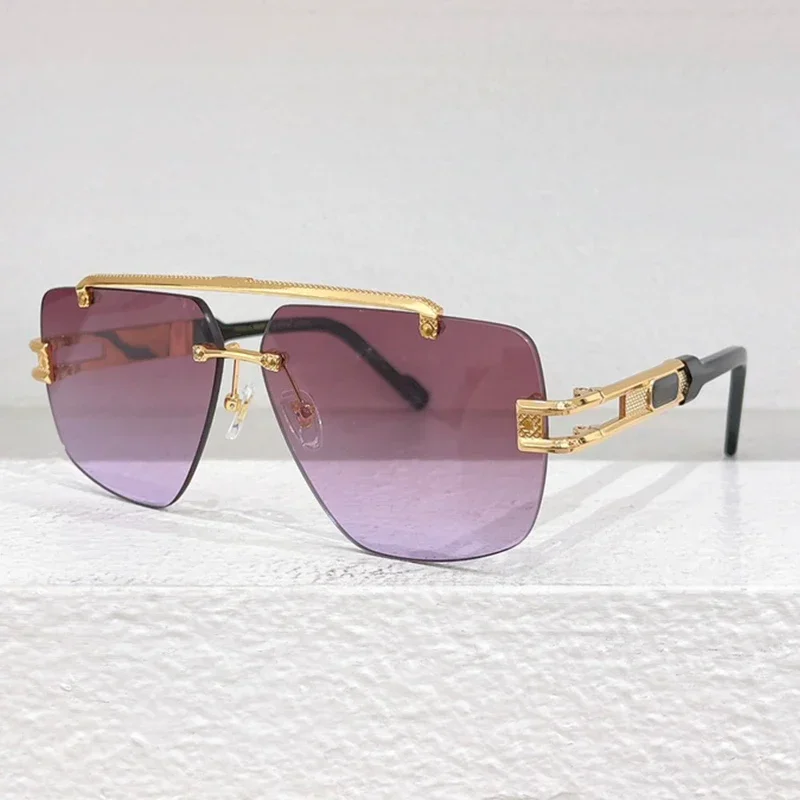 MOD 9107 Rimless Alloy Double Bridge Sunglasses for Men and Women High Quality UV400 Outdoor Big Square Eyeglasses with Case
MOD 9107 Rimless Alloy Double Bridge Sunglasses for Men and Women High Quality UV400 Outdoor Big Square Eyeglasses with Case