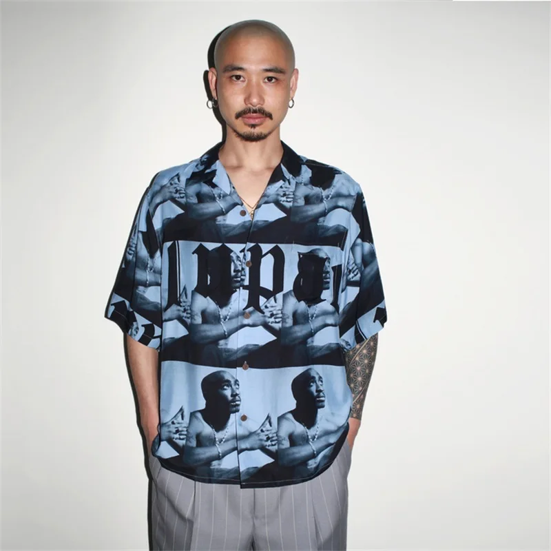 Pdmcms New 2pac Series Five Picture Full Print High Street Style Casual Hawaiian Short Sleeved Shirt For Men
Pdmcms New 2pac Series Five Picture Full Print High Street Style Casual Hawaiian Short Sleeved Shirt For Men
