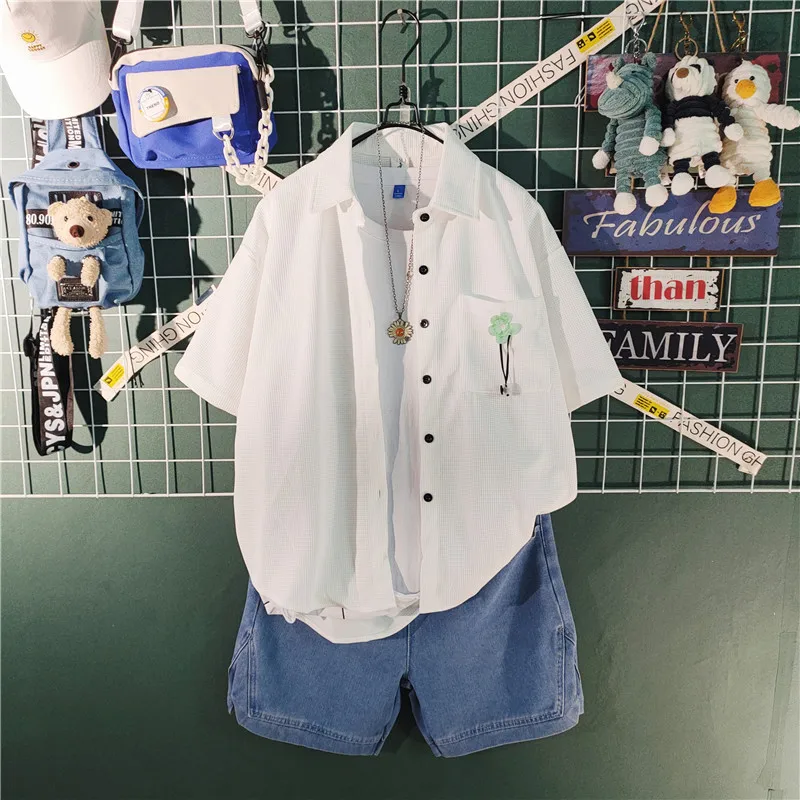 2024 Men Sets Casual Loose Solid Color Short Sleeve Suit Casual Three Piece Set Summer Male Loose Casual Top and Shorts W51
2024 Men Sets Casual Loose Solid Color Short Sleeve Suit Casual Three Piece Set Summer Male Loose Casual Top and Shorts W51