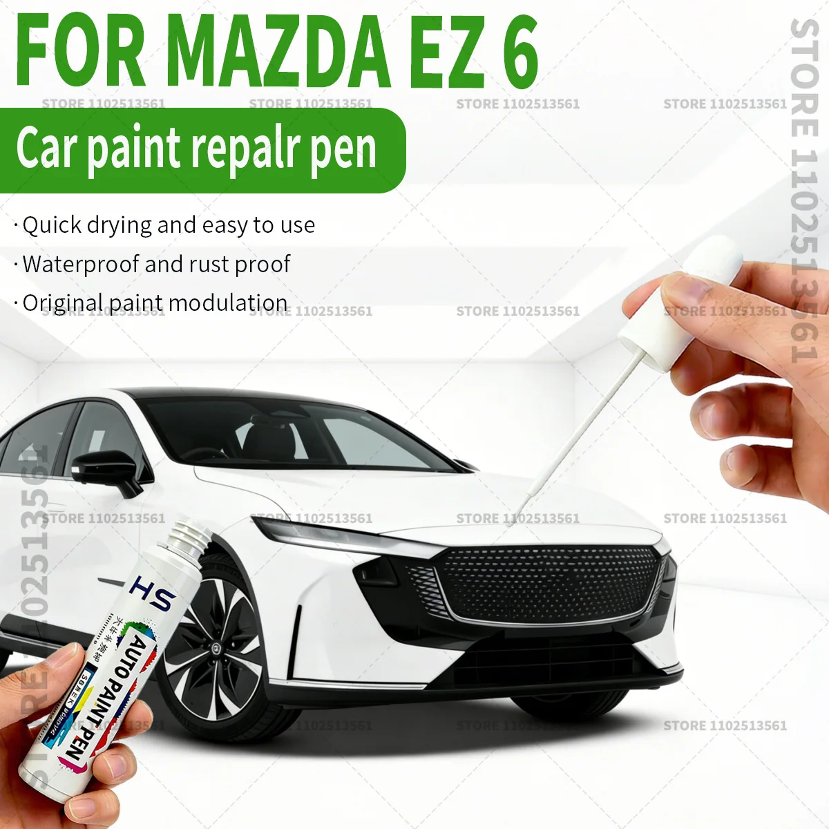 For Mazda EZ 6 Car Paint Repair Pen Restores Original Factory Paint Finish Crystal White Pearl 34K Red Black Deep Crystal Blue
For Mazda EZ 6 Car Paint Repair Pen Restores Original Factory Paint Finish Crystal White Pearl 34K Red Black Deep Crystal Blue