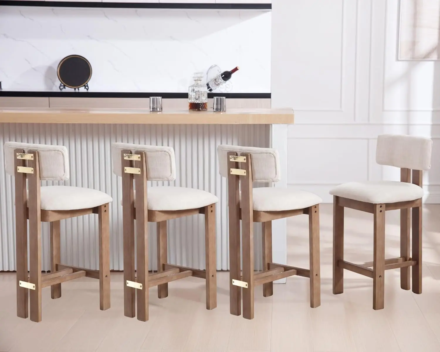 Beige Linen Counter Height Bar Stools Set Of 4 With Backs Upholstered Kitchen Island Hardwood Frame 26in Customized
Beige Linen Counter Height Bar Stools Set Of 4 With Backs Upholstered Kitchen Island Hardwood Frame 26in Customized