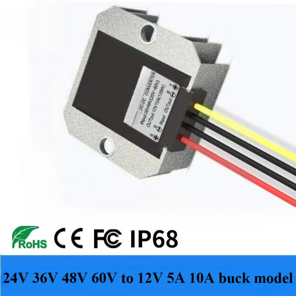 24V 36V 48V 60V to 12V 5A 10A DC DC Step down Converter 48V-12V Voltage Stabilizer Automotive Regulator Supply Module for Car CE
24V 36V 48V 60V to 12V 5A 10A DC DC Step down Converter 48V-12V Voltage Stabilizer Automotive Regulator Supply Module for Car CE