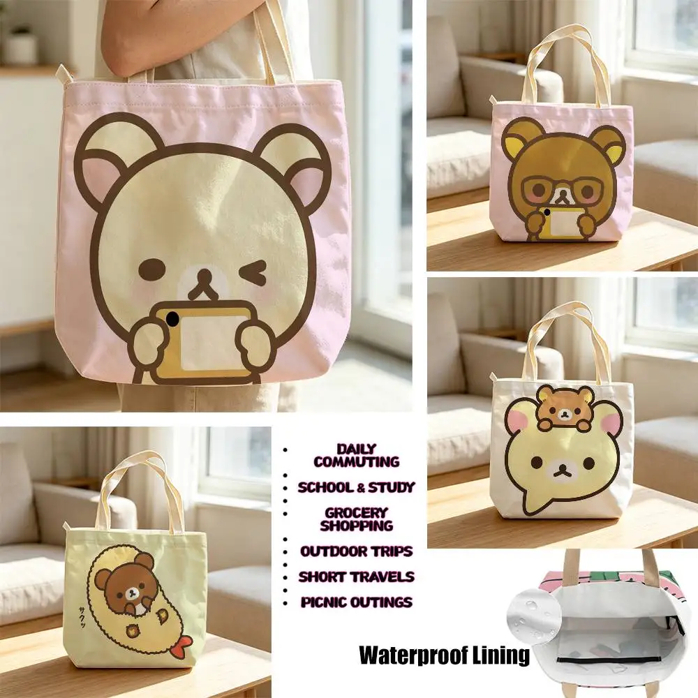 R-Rilakkuma-S Cartoon BEAR Storage Bags Waterproof Canvas bags suitable for going to class, shopping, gifts, and commuting
R-Rilakkuma-S Cartoon BEAR Storage Bags Waterproof Canvas bags suitable for going to class, shopping, gifts, and commuting