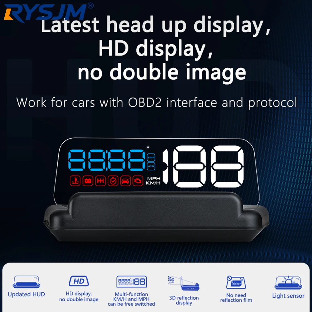 NEW Car HUD C500 OBD2 Head Up Display Windshield Projector Speedometer KM/H MPH Water Temp RPM Voltage Alarm Auto Accessories
NEW Car HUD C500 OBD2 Head Up Display Windshield Projector Speedometer KM/H MPH Water Temp RPM Voltage Alarm Auto Accessories