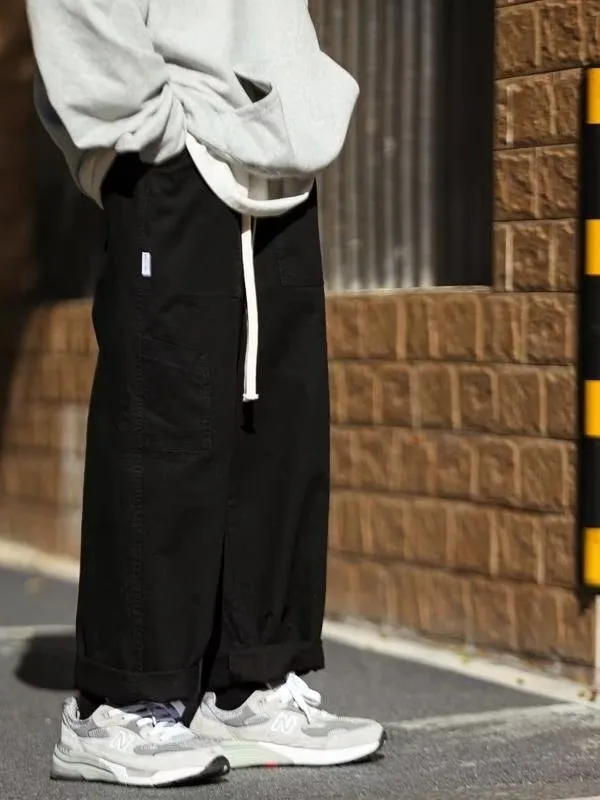 plus Size Casual Drawstring Work Pants Black Loose Fit Simple Color Men's Autumn 2025 New Long Trousers Straight Leg
plus Size Casual Drawstring Work Pants Black Loose Fit Simple Color Men's Autumn 2025 New Long Trousers Straight Leg