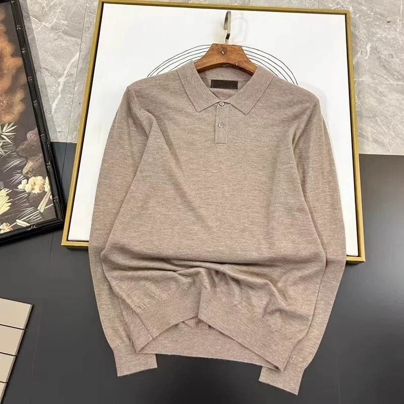 LP Italian 25aw lapel neck long sleeve casual simple wool mixed cotton polo shirt
LP Italian 25aw lapel neck long sleeve casual simple wool mixed cotton polo shirt
