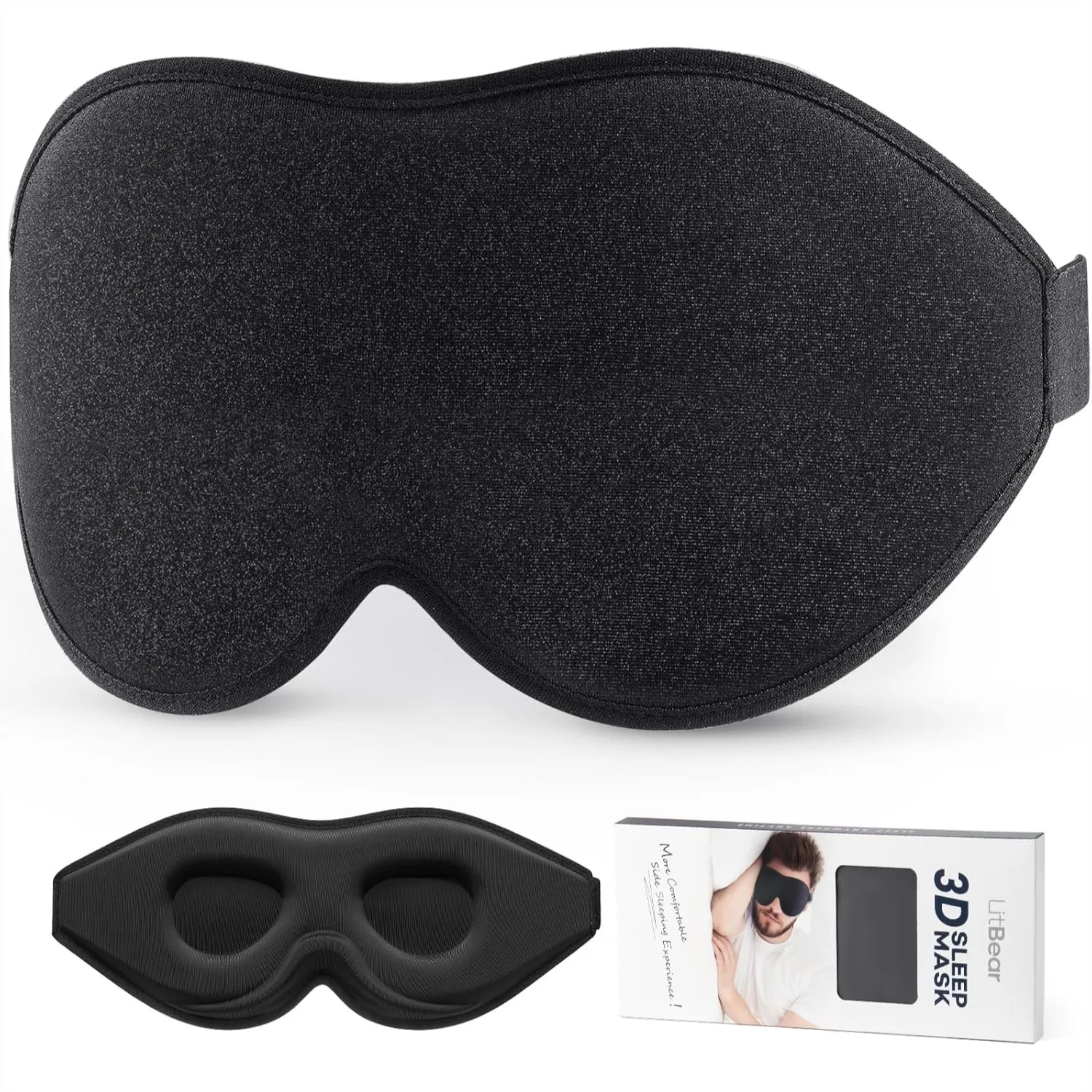 Sleep Mask For Side Sleeper Women Men, 3D Contoured Cup Eye Mask For Sleeping Light Blocking, Soft Breathable Travel Blindfold With Adjustable Strap
Sleep Mask For Side Sleeper Women Men, 3D Contoured Cup Eye Mask For Sleeping Light Blocking, Soft Breathable Travel Blindfold With Adjustable Strap