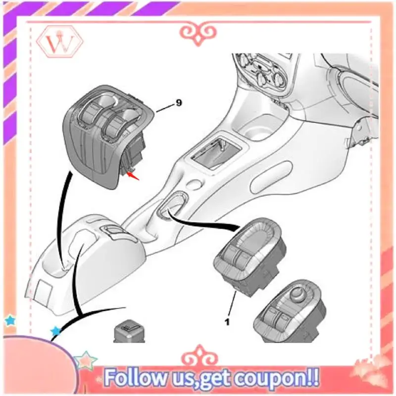 Durable 96327905XT 6552.WW Car Rear Window Control Switch For 206 207 1998-2011 Window Glass Lifter Button 6552WW
Durable 96327905XT 6552.WW Car Rear Window Control Switch For 206 207 1998-2011 Window Glass Lifter Button 6552WW