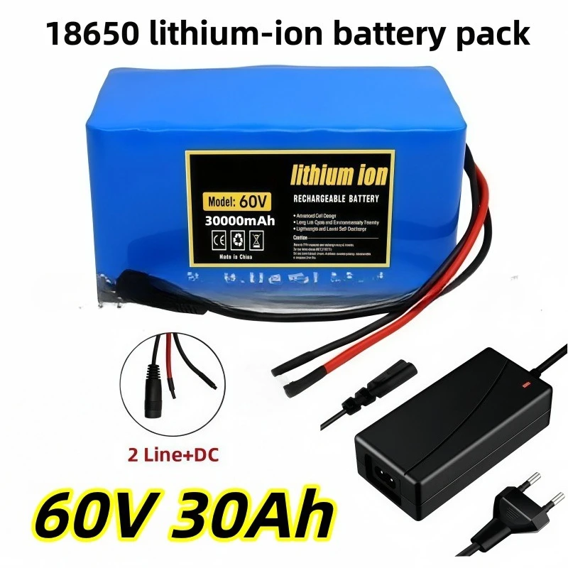 60V 30Ah 16S2P Ebike Scooter Lithium Battery for Bafang for Dualtron Motors XT60 XT90 Plug Replacement Rechargeable Battery Pack
60V 30Ah 16S2P Ebike Scooter Lithium Battery for Bafang for Dualtron Motors XT60 XT90 Plug Replacement Rechargeable Battery Pack