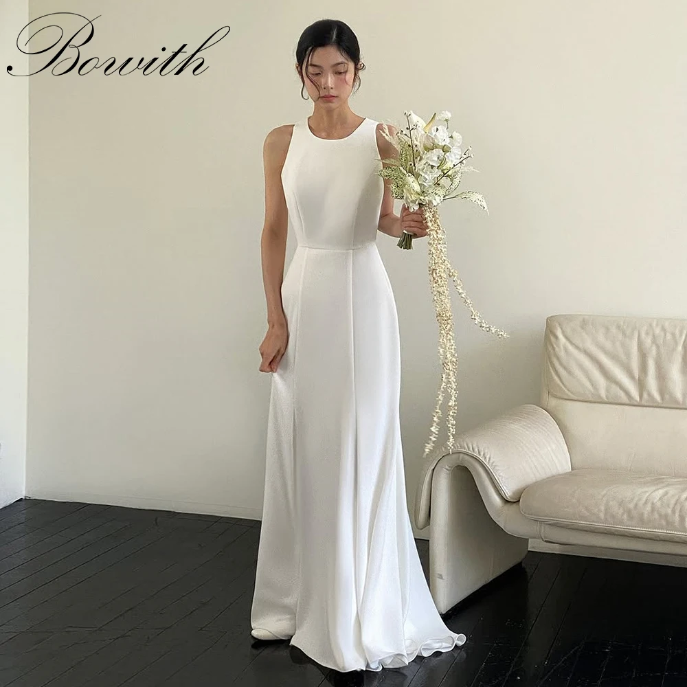 Bowith O-Neck Sleeveless Korea Wedding Dresses Photo Shoot Floor-Length Customized Bridal Gown Wedding Reception Dresses
Bowith O-Neck Sleeveless Korea Wedding Dresses Photo Shoot Floor-Length Customized Bridal Gown Wedding Reception Dresses