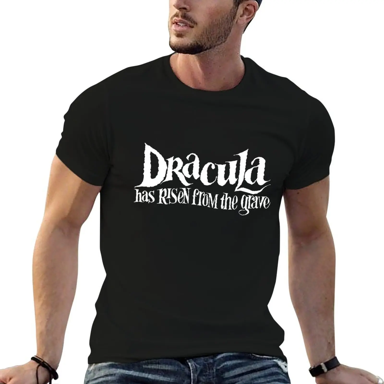 Has Grave From White t shirts The man for man Risen Dracula graphic T-Shirt Hammer - - t tees summer shirt Horror
Has Grave From White t shirts The man for man Risen Dracula graphic T-Shirt Hammer - - t tees summer shirt Horror