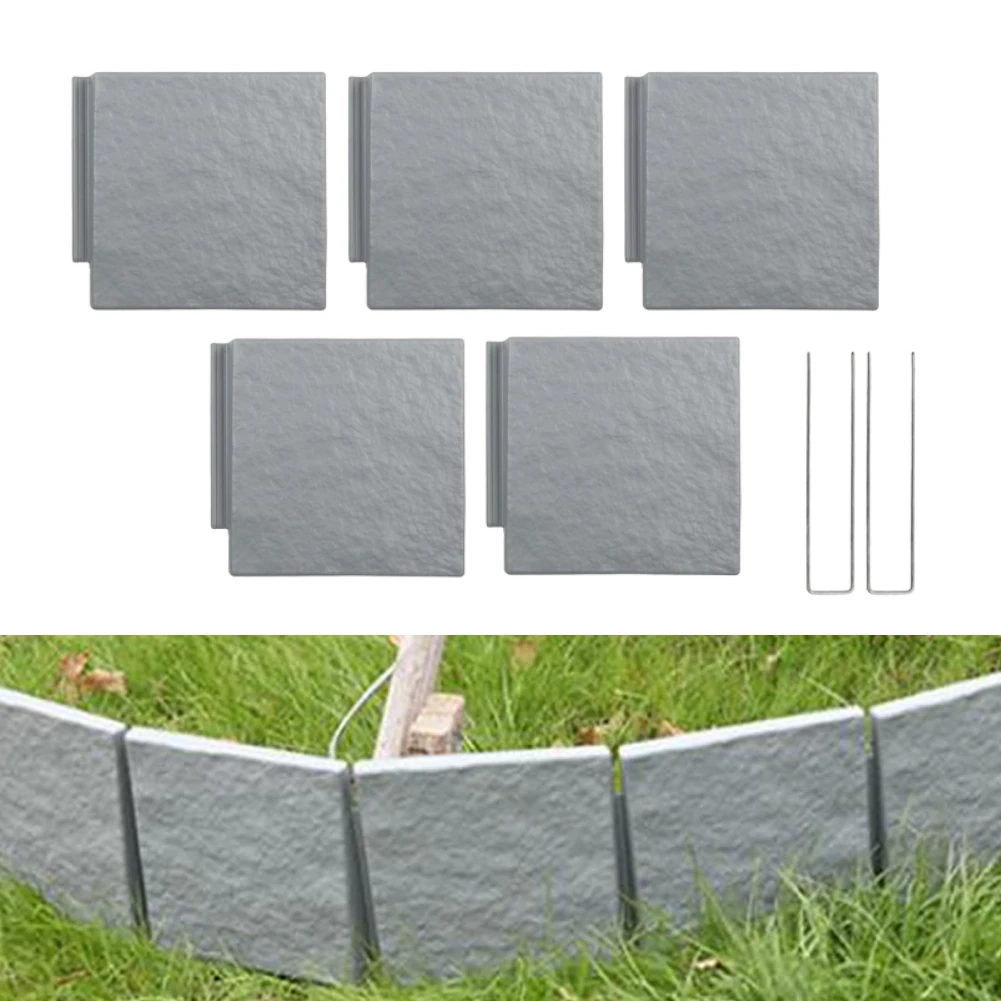 5PCS Garden Plastic Fence Imitation Stone Lawn Fence Outdoor Plastic Edging Border Patio DIY Lawn Yard Landscape Barrier Gray
5PCS Garden Plastic Fence Imitation Stone Lawn Fence Outdoor Plastic Edging Border Patio DIY Lawn Yard Landscape Barrier Gray