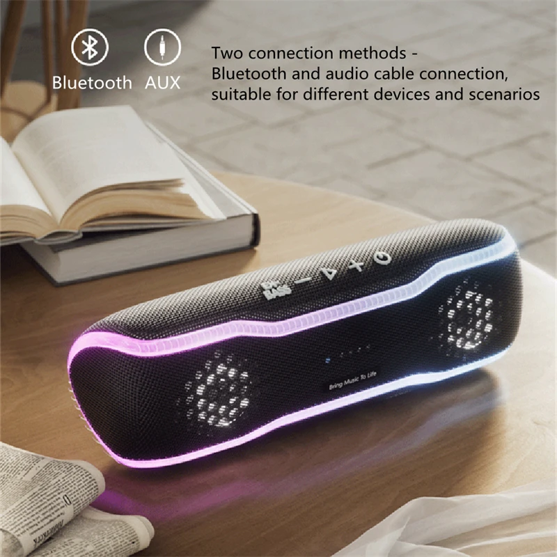 Hi-Fi 30 Вт RGB разноцветная лампа, Беспроводная Bluetooth, тяжелые басы, внешняя водонепроницаемая Портативная стереосистема, TWS сабвуфер, AUX, Type-C
Hi-Fi 30 Вт RGB разноцветная лампа, Беспроводная Bluetooth, тяжелые басы, внешняя водонепроницаемая Портативная стереосистема, TWS сабвуфер, AUX, Type-C