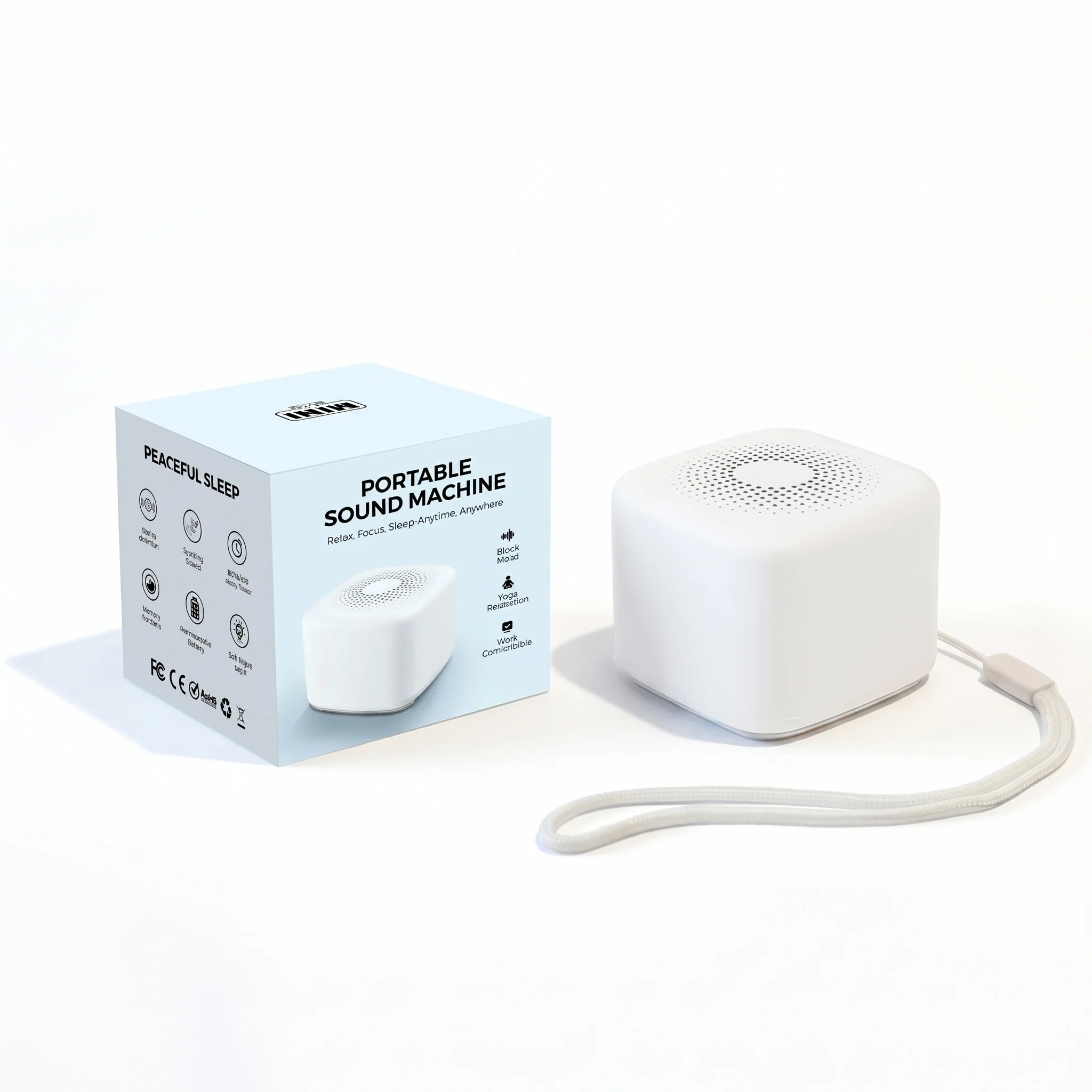 Portable White Noise Machine Baby Sleep Aids and Soothers with 30 Soothing Sounds Night Light Timer Infant Items Newborn Gift
Portable White Noise Machine Baby Sleep Aids and Soothers with 30 Soothing Sounds Night Light Timer Infant Items Newborn Gift