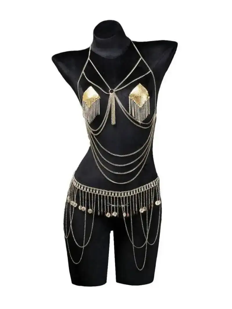 Exotic summer fashion women's clothing hanging neck metal chain decoration tassel backless tribal ethnic style bikini set ERA5
Exotic summer fashion women's clothing hanging neck metal chain decoration tassel backless tribal ethnic style bikini set ERA5