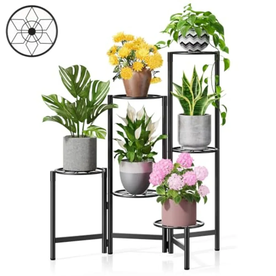 6 Tier Metal Plant Stands Outdoor Indoor Heavy Duty Flower Pot Holder Potted Display Rack Shelf Tall Corner Plant Shelf for Pat
6 Tier Metal Plant Stands Outdoor Indoor Heavy Duty Flower Pot Holder Potted Display Rack Shelf Tall Corner Plant Shelf for Pat