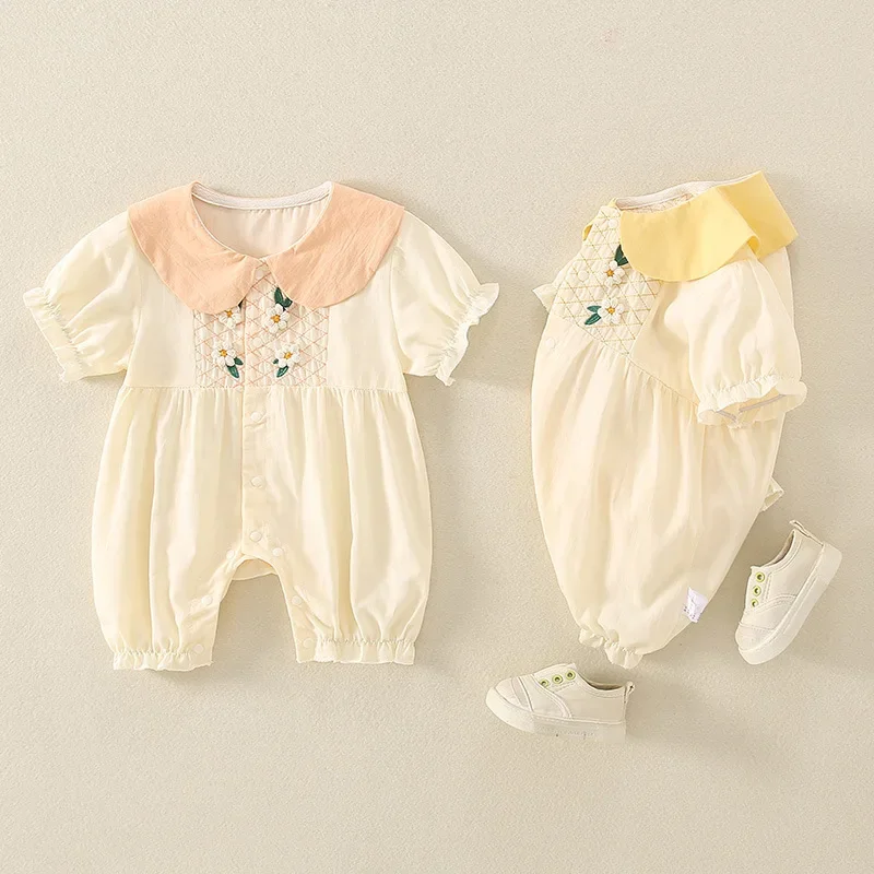 Summer Baby Bodysuit New Pure Cotton Wrap Top Short Sleeve Thin Ladies Cute Foreign Style Baby Outwear
Summer Baby Bodysuit New Pure Cotton Wrap Top Short Sleeve Thin Ladies Cute Foreign Style Baby Outwear