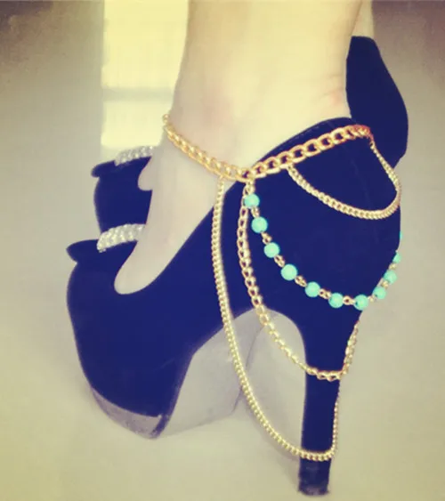 F new blue pearl jewelry anklet versatile shoe jewelry, hot-selling women's jewelry on the quality platform
F new blue pearl jewelry anklet versatile shoe jewelry, hot-selling women's jewelry on the quality platform