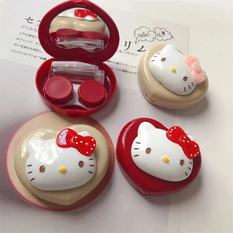 Cute heart-shaped Hello kitty contact lens case, selected care storage box, portable contact lens case for girls, holiday gift
Cute heart-shaped Hello kitty contact lens case, selected care storage box, portable contact lens case for girls, holiday gift