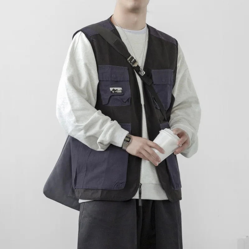 Black Multibag Workwear Vest Men's Spring New Fashion Tactical Jacket Student Japanese Style Vest Loose Fit Casual Outerwear
Black Multibag Workwear Vest Men's Spring New Fashion Tactical Jacket Student Japanese Style Vest Loose Fit Casual Outerwear