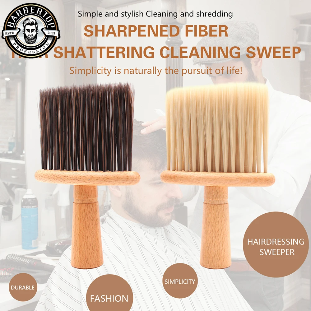 Soft Hair Brush Neck Duster Brush Professional Barber Cleaning Tool with Wood Handle for Barbershop Hair Cutting Accessories
Soft Hair Brush Neck Duster Brush Professional Barber Cleaning Tool with Wood Handle for Barbershop Hair Cutting Accessories
