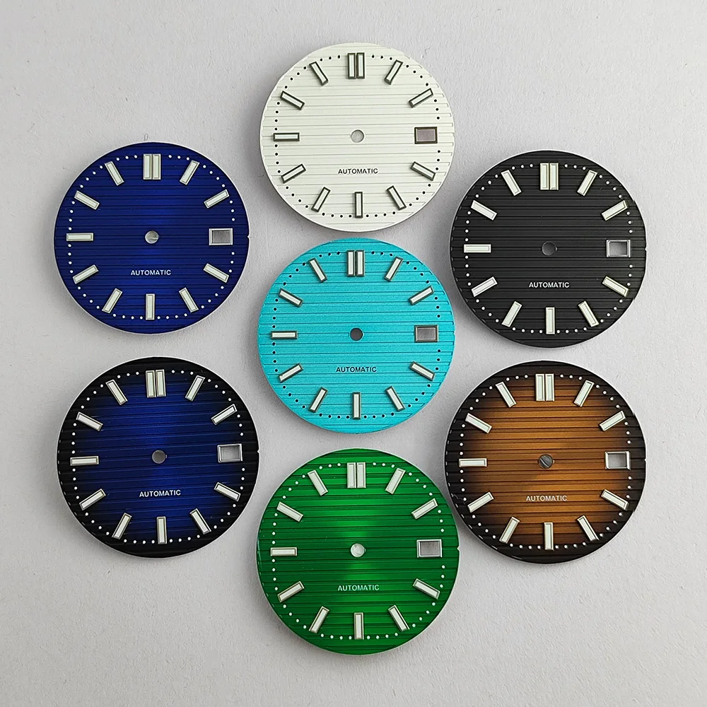 NH35 watch 29.8mm dial NH35 green Luminous dial suitable for NH35 movement modification men's watch repair accessories
NH35 watch 29.8mm dial NH35 green Luminous dial suitable for NH35 movement modification men's watch repair accessories