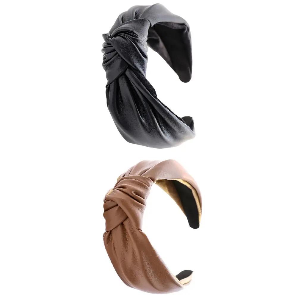 2pcs Black Brown Knot PU Headbands Women Fitness Yoga Spa Hair Hoops Stylish Accessories Premium Materials Confidence
2pcs Black Brown Knot PU Headbands Women Fitness Yoga Spa Hair Hoops Stylish Accessories Premium Materials Confidence