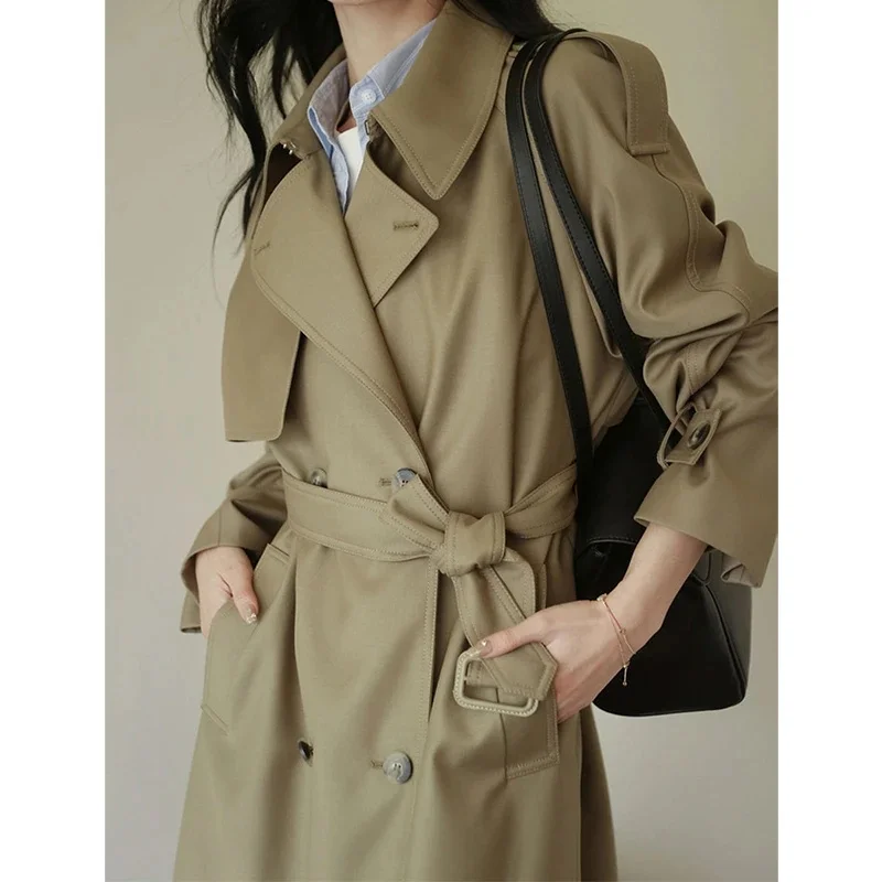 2025 Autumn Women's Trench Coat Clothing Loose-Fit Medium-Length Khaki Jacket British Style Over-Knee Jacket For Women
2025 Autumn Women's Trench Coat Clothing Loose-Fit Medium-Length Khaki Jacket British Style Over-Knee Jacket For Women