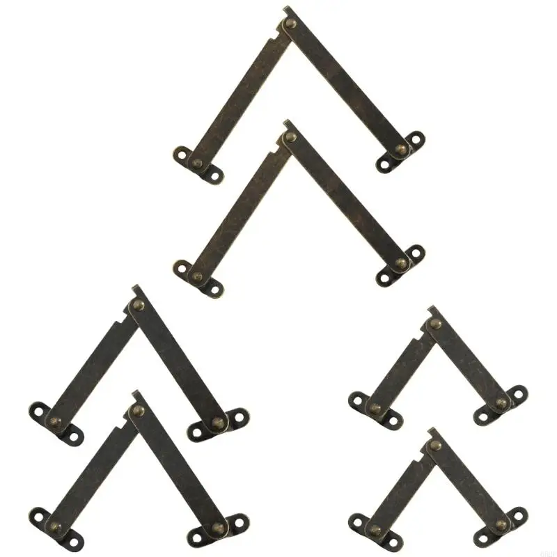 652F 2Pcs Folding Lid Support Hinges Rotating Iron Hinges Display Bracket Lift Up Stay Hinge Jewelry Box Hardware Enduring
652F 2Pcs Folding Lid Support Hinges Rotating Iron Hinges Display Bracket Lift Up Stay Hinge Jewelry Box Hardware Enduring