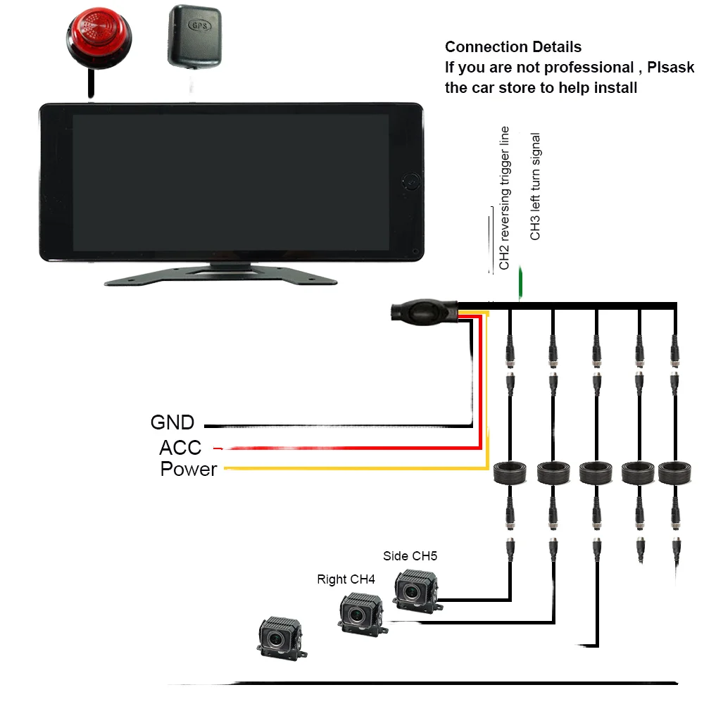 1080P Waterproof Universal Truck Reverse Camera Five-Way Remote BSD Blind Zone Warning Reversing Image Monitoring Integrated
1080P Waterproof Universal Truck Reverse Camera Five-Way Remote BSD Blind Zone Warning Reversing Image Monitoring Integrated
