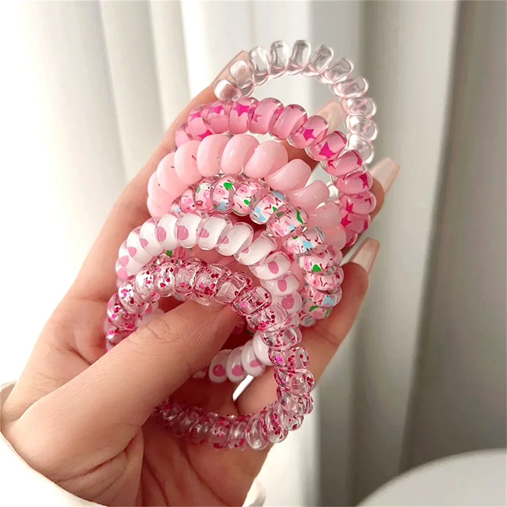 6pcs Sweet Cute Colorful Spiral Hair Ties Resin Jelly Coil Hair Rings Elastic Women Girls Ponytail Holders Hair Accessories
6pcs Sweet Cute Colorful Spiral Hair Ties Resin Jelly Coil Hair Rings Elastic Women Girls Ponytail Holders Hair Accessories