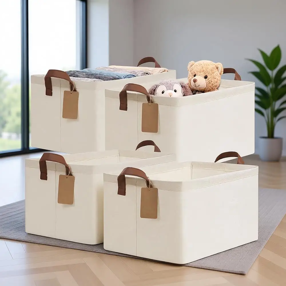 Складные большие корзины для хранения, органайзеры с металлическим каркасом для шкафа, 16,8 x 11 x 9,8 дюймов, бежевый
Складные большие корзины для хранения, органайзеры с металлическим каркасом для шкафа, 16,8 x 11 x 9,8 дюймов, бежевый