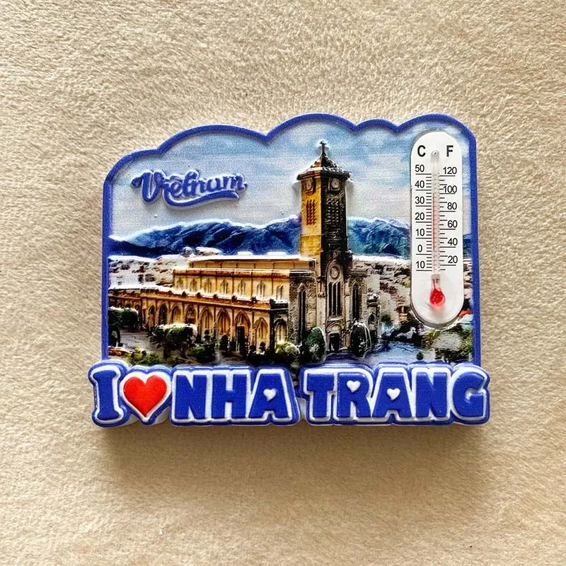 Vietnam Travel Souvenir Nha Trang Cathedral Thermometer 3D Magnetic Refrigerator Magnet Home Decor Item
Vietnam Travel Souvenir Nha Trang Cathedral Thermometer 3D Magnetic Refrigerator Magnet Home Decor Item