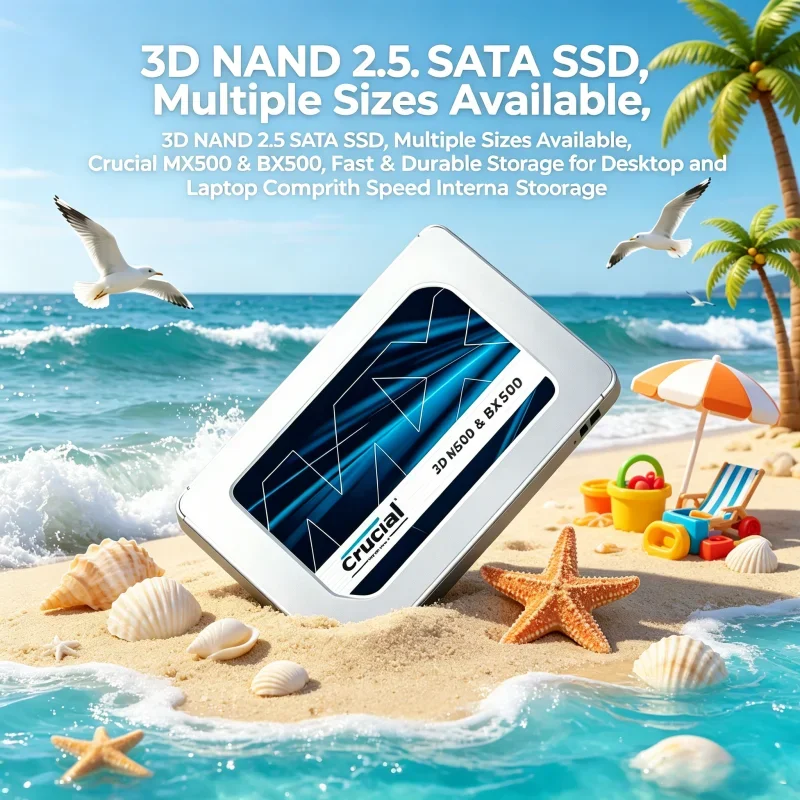 Crucial MX500 & BX500 2.5" SATA SSD with 3D NAND, Various Capacities, Fast Speed & Great Durability for Desktops and Laptops
Crucial MX500 & BX500 2.5" SATA SSD with 3D NAND, Various Capacities, Fast Speed & Great Durability for Desktops and Laptops