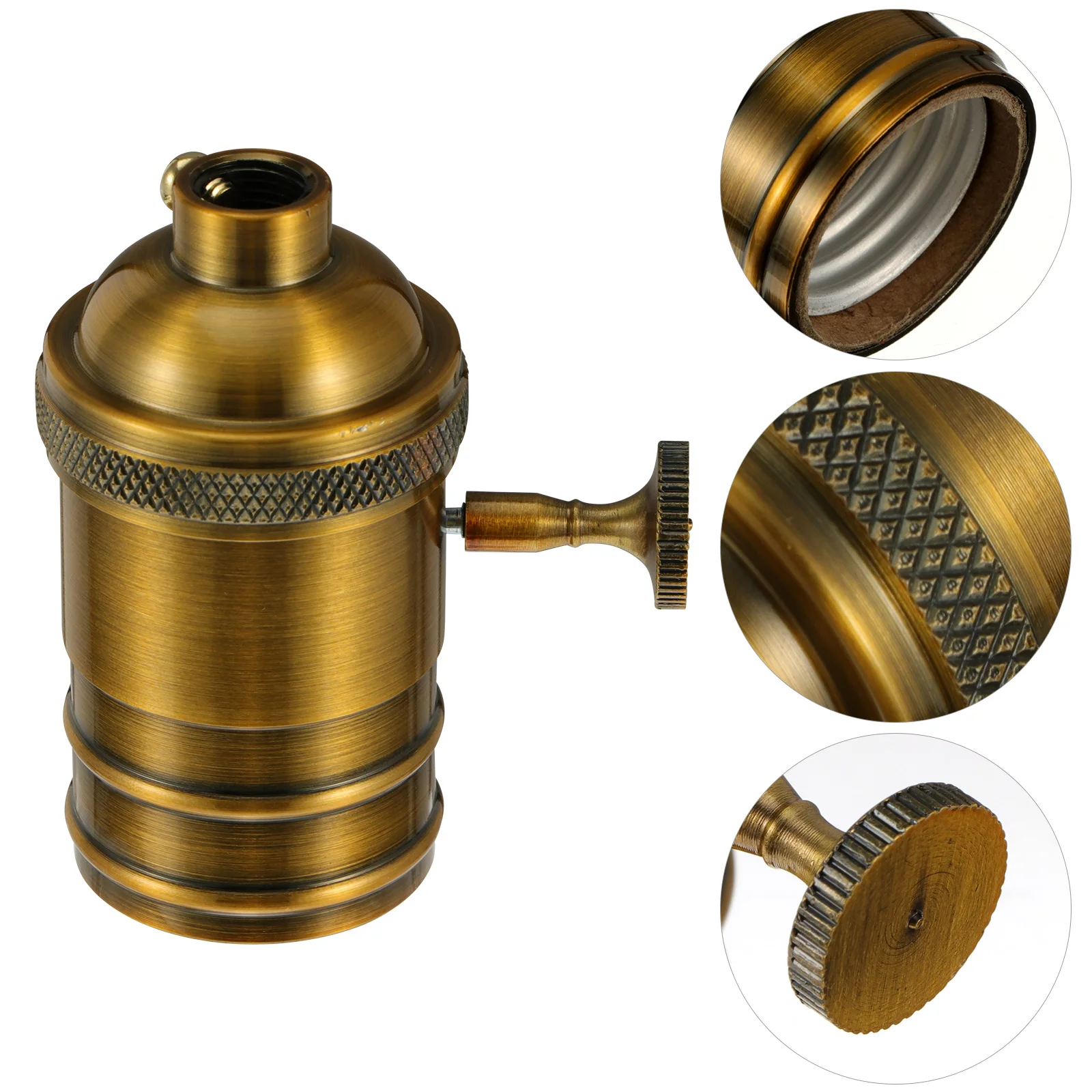 Retro Electroplated Lamp Head Holder E27 Vintage Aluminum Light Socket with Switch for DIY Pendant Lighting Fixtures
Retro Electroplated Lamp Head Holder E27 Vintage Aluminum Light Socket with Switch for DIY Pendant Lighting Fixtures