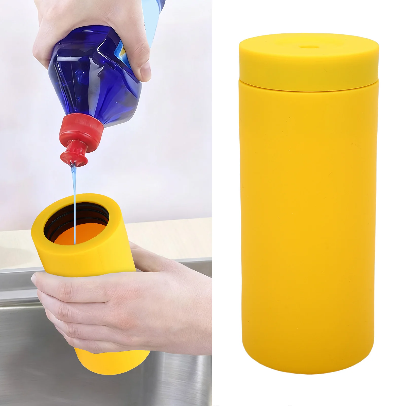 Silicone Dishwashing Soap Dispenser Dish Soap Squeeze Bottle Versatile Use for Kitchen Bathroom Dishwashing Liquid Dispenser
Silicone Dishwashing Soap Dispenser Dish Soap Squeeze Bottle Versatile Use for Kitchen Bathroom Dishwashing Liquid Dispenser