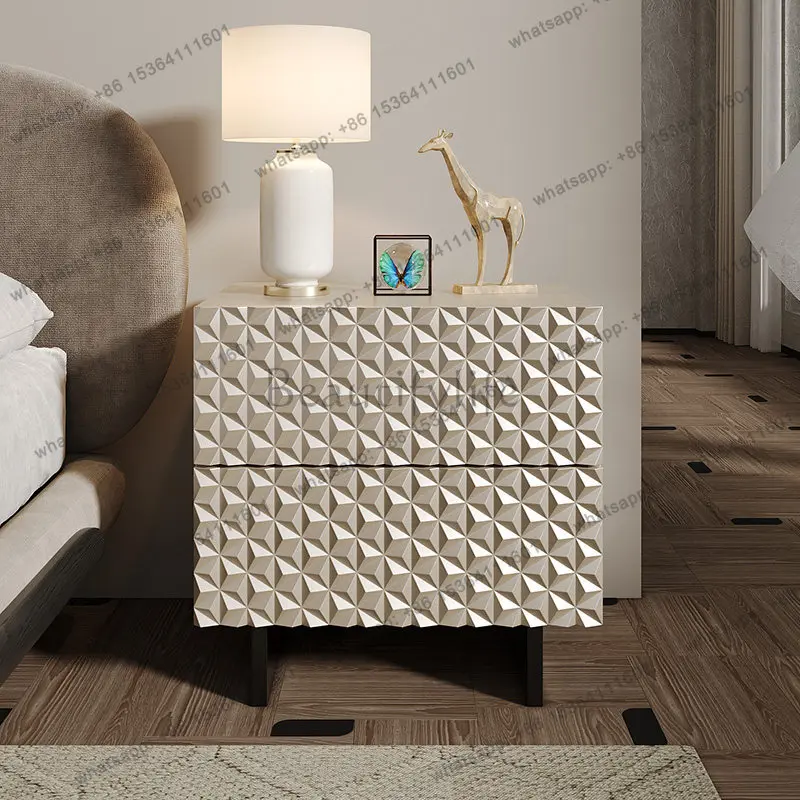 American light luxury bedside table household bedroom drawer locker modern simplicity
American light luxury bedside table household bedroom drawer locker modern simplicity