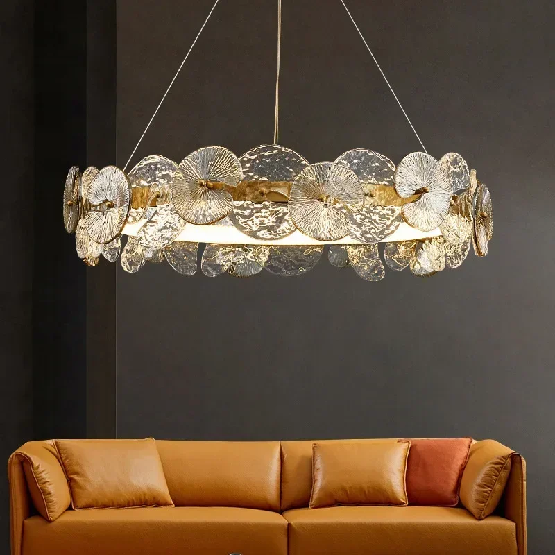 Modern LED Chandelier Lamp For Living Room Bedroom Dining Kitchen Ceiling Lights Ring Glass Flower Design Suspension Light
Modern LED Chandelier Lamp For Living Room Bedroom Dining Kitchen Ceiling Lights Ring Glass Flower Design Suspension Light