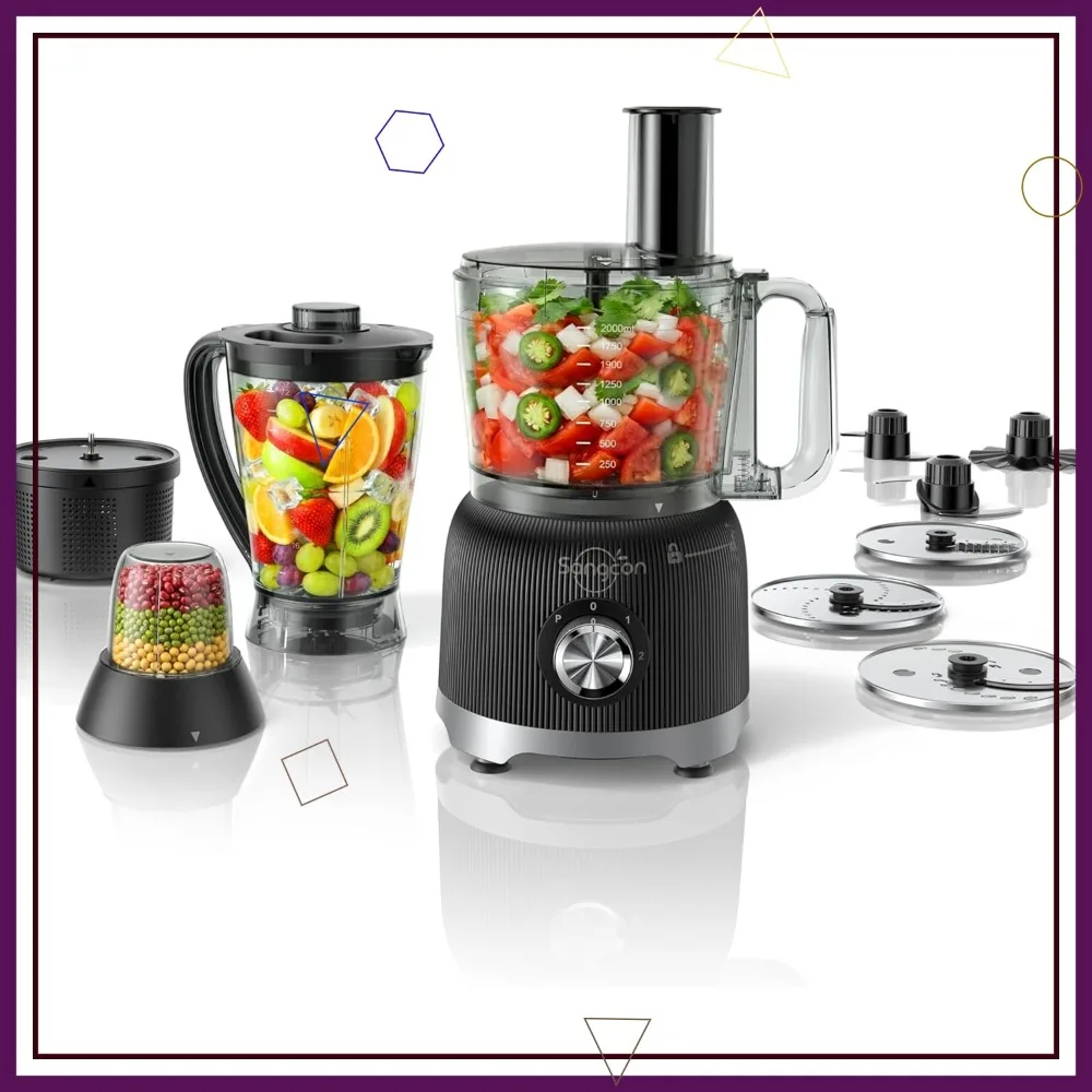 600W 11-in-1 Food Processor & Blender Combo, 2x 8-Cup Bowls, Slicer, Shredder, Mixer, BPA-Free
600W 11-in-1 Food Processor & Blender Combo, 2x 8-Cup Bowls, Slicer, Shredder, Mixer, BPA-Free