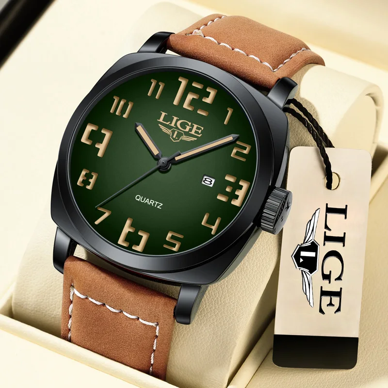 LIGE Mens Watches Top Luxury Brand Waterproof Sports Wrist Watch Quartz Military Genuine Leather Auto Date Watches for Men Clock
LIGE Mens Watches Top Luxury Brand Waterproof Sports Wrist Watch Quartz Military Genuine Leather Auto Date Watches for Men Clock