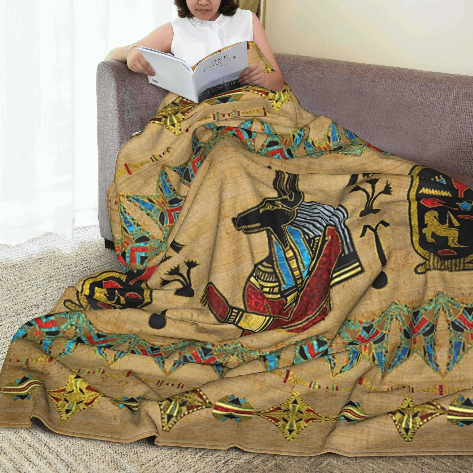 Egyptian Anubis Ornament On Papyrus Blanket Breathable Fleece Sofa Throw Blanket for Home Bedroom Outdoor Throws Bedspread Quilt
Egyptian Anubis Ornament On Papyrus Blanket Breathable Fleece Sofa Throw Blanket for Home Bedroom Outdoor Throws Bedspread Quilt