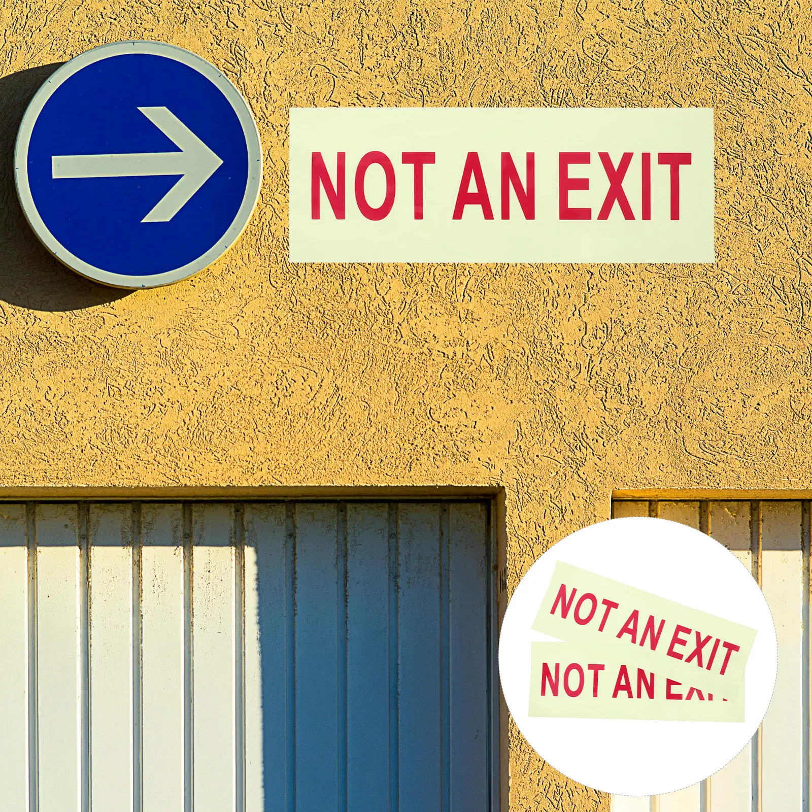 2Pcs Glow-in-The-Dark Self-Adhesive Not An Exit Sign Safety Warning Sticker for Business Mall Factory Supermarket Emergency
2Pcs Glow-in-The-Dark Self-Adhesive Not An Exit Sign Safety Warning Sticker for Business Mall Factory Supermarket Emergency