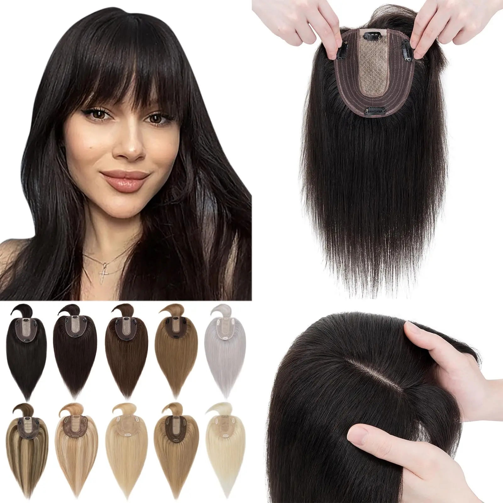 100% Human Hair Hairpiece 12x13cm 35cm Straight Machine Made Topper #4 P18-613 Natural Office Wholesale
100% Human Hair Hairpiece 12x13cm 35cm Straight Machine Made Topper #4 P18-613 Natural Office Wholesale