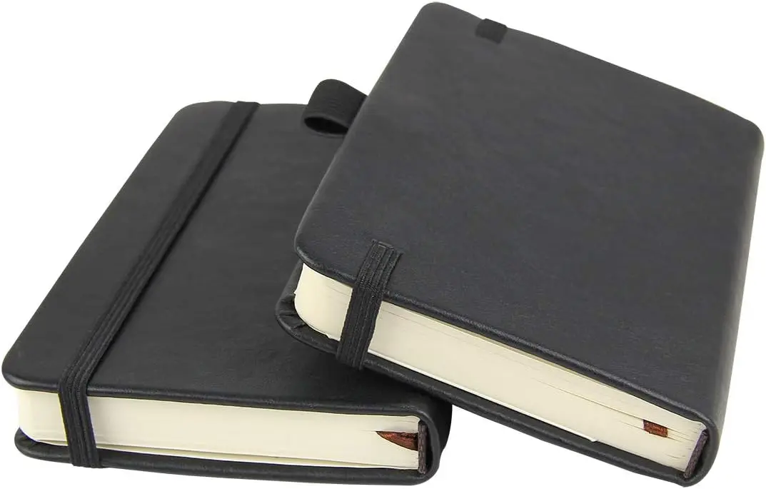 2-Pack Pocket Notebook 3.5x5.5 Small Hardcover Journal with Pen Holder, Inner Pockets, 100gsm Thick Ruled Lined Paper, Black
2-Pack Pocket Notebook 3.5x5.5 Small Hardcover Journal with Pen Holder, Inner Pockets, 100gsm Thick Ruled Lined Paper, Black