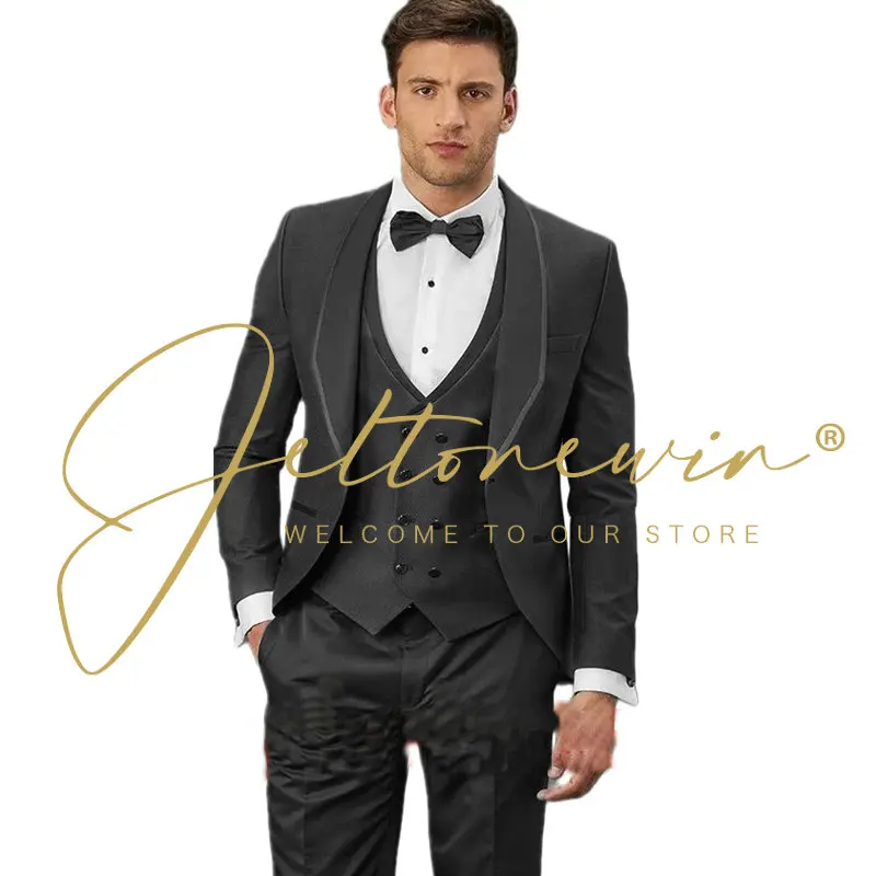 2022 Black Classic Men Suit 3 Pieces Tuxedo Peak Lapel Groomsmen Wedding Suits Set Fashion Men Business Blazer Jacket+Pants+Vest
2022 Black Classic Men Suit 3 Pieces Tuxedo Peak Lapel Groomsmen Wedding Suits Set Fashion Men Business Blazer Jacket+Pants+Vest