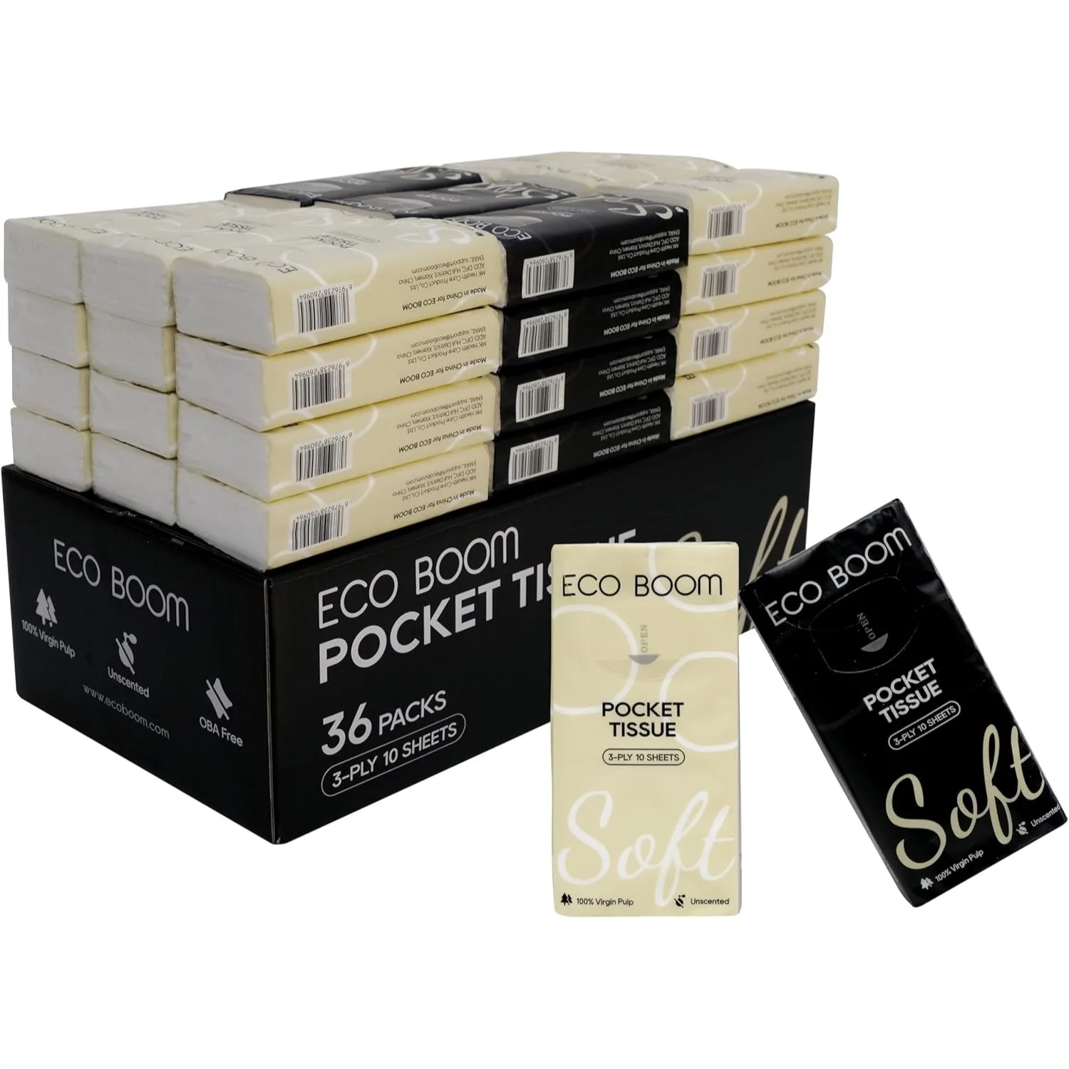 Soft Pocket Tissues 3-Ply Travel Size 36 Packs for Car Purse School, Unscented Lint-Free Facial Tissues
Soft Pocket Tissues 3-Ply Travel Size 36 Packs for Car Purse School, Unscented Lint-Free Facial Tissues