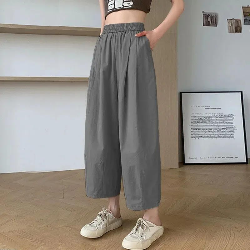 Women's Japanese Style High Waist Baggy Cropped Harem Pants Loose Balloon Carrot Casual Trousers For Summer
Women's Japanese Style High Waist Baggy Cropped Harem Pants Loose Balloon Carrot Casual Trousers For Summer