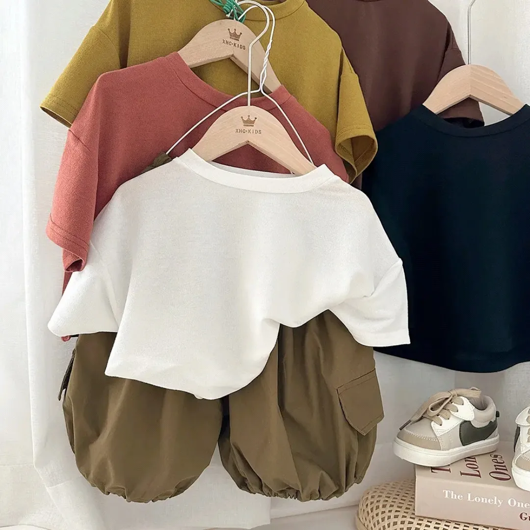 Summer Children's Fashion Cotton Linen Set Short Sleeve Top + Shorts 2-Piece Suit Boy Girl Casual Pure Color Outfit
Summer Children's Fashion Cotton Linen Set Short Sleeve Top + Shorts 2-Piece Suit Boy Girl Casual Pure Color Outfit